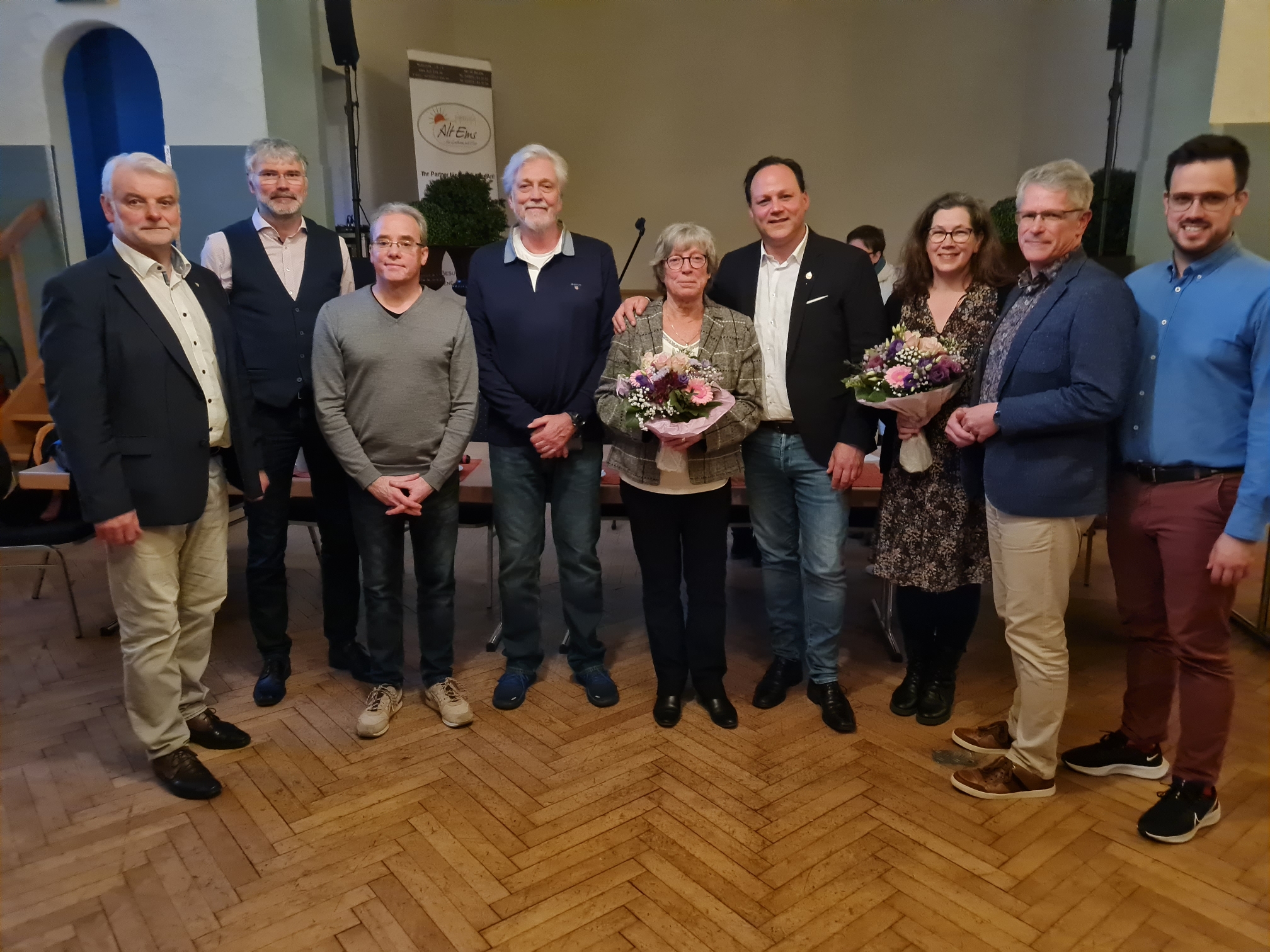 Vorstand und Geehrte